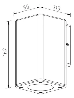 NorDesign Utelamper Til Kystområder|Utelamper Med Opp/Ned Lys<Quadro K1 vegglampe utendørs ned IP54 - grå