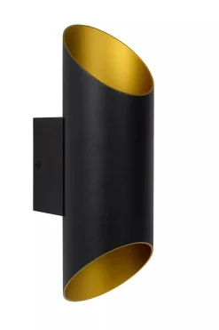 Lucide Vegglamper Med Opp/Ned Lys<Quirijn vegglampe opp/ned innendørs - Svart/Matt gullfarget