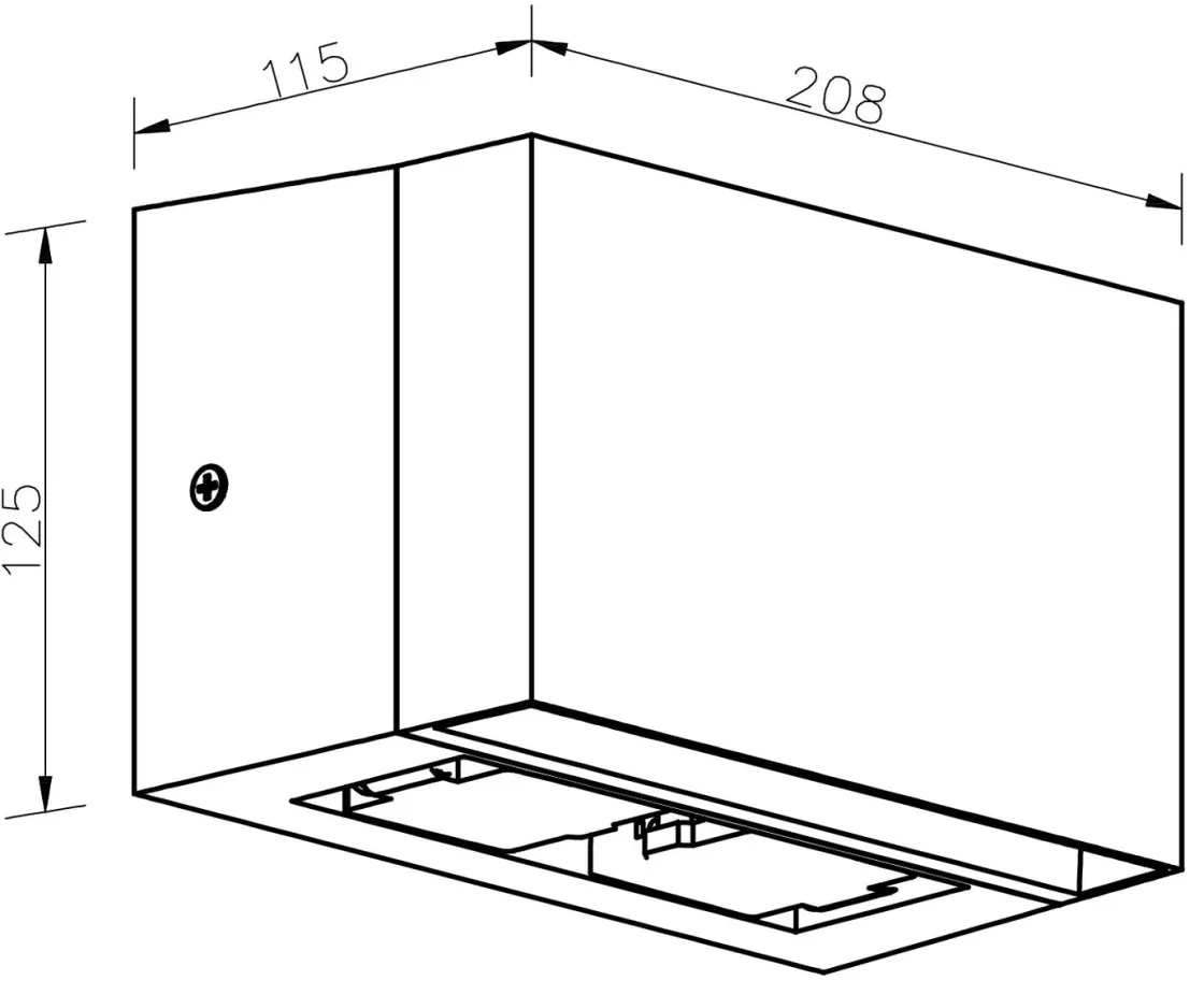 NorDesign Utelamper Med Opp/Ned Lys<Rapido K2 vegglampe utendørs Opp/ned med stikkontakt 12W LED 3000K -