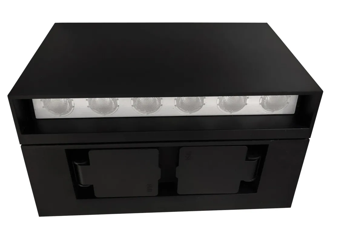 NorDesign Utelamper Med Opp/Ned Lys<Rapido K2 vegglampe utendørs Opp/ned med stikkontakt 12W LED 3000K -