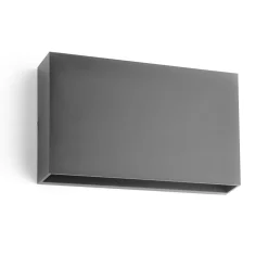 NorDesign Utelamper Med Opp/Ned Lys<Rapido K2 vegglampe utendørs opp/ned IP65 12W LED 3000K Dimbar - grå