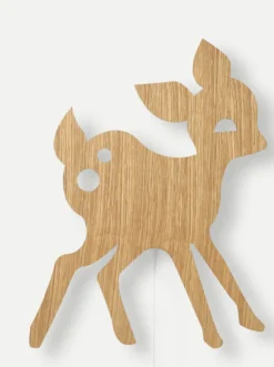 Ferm Living Barneromsbelysning<Rådyr vegglampe- eik