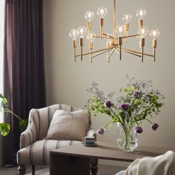 Marksløjd Kjøkkenbelysning Tak|Lysekroner<Regent takpendel 12 lys - Gullfarget - Gull