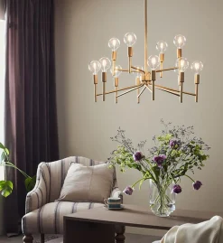 Marksløjd Kjøkkenbelysning Tak|Lysekroner<Regent takpendel 12 lys - Gullfarget - Gull