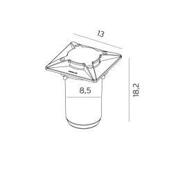 Norlys Lightup-Pris|Uplights<Rena 1633 uplight firkantet IP68 5,5W