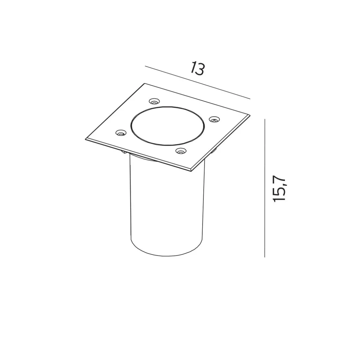 Norlys Lightup-Pris|Uplights<Rena 1551 uplight firkantet IP68 5,5W