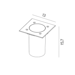 Norlys Lightup-Pris|Uplights<Rena 1555 uplight firkantet IP68 5,5W