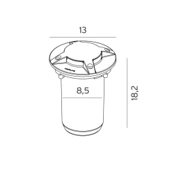 Norlys Lightup-Pris|Uplights<Rena 1631 uplight rund IP68 5,5W