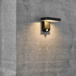 Nordlux Solcellebelysning|Utelamper Med Opp/Ned Lys<Rica Square vegglampe solcelle med bevegelsessensor -