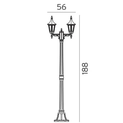 Norlys Lightup-Pris|Lyktestolper<Rimini stolpe 402