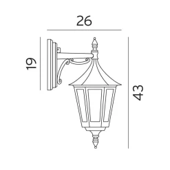 Norlys Lightup-Pris|Utelamper - Klassiske Vegglamper<Rimini vegglampe utendørs ned IP54