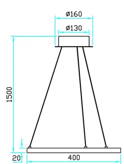 NorDesign Kjøkkenbelysning Tak|Takpendler<Ringo 40 cm takpendel 12W 2700 Kelvin RA90 dimbar -