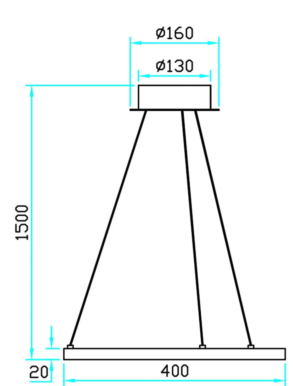 NorDesign Kjøkkenbelysning Tak|Takpendler<Ringo 40 cm takpendel 12W 2700 Kelvin RA90 dimbar -