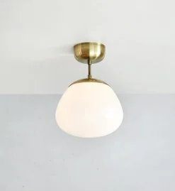 Marksløjd Kjøkkenbelysning Tak|Takpendler<Rise taklampe - Antikk messing/Opal hvit - Messing / Opal