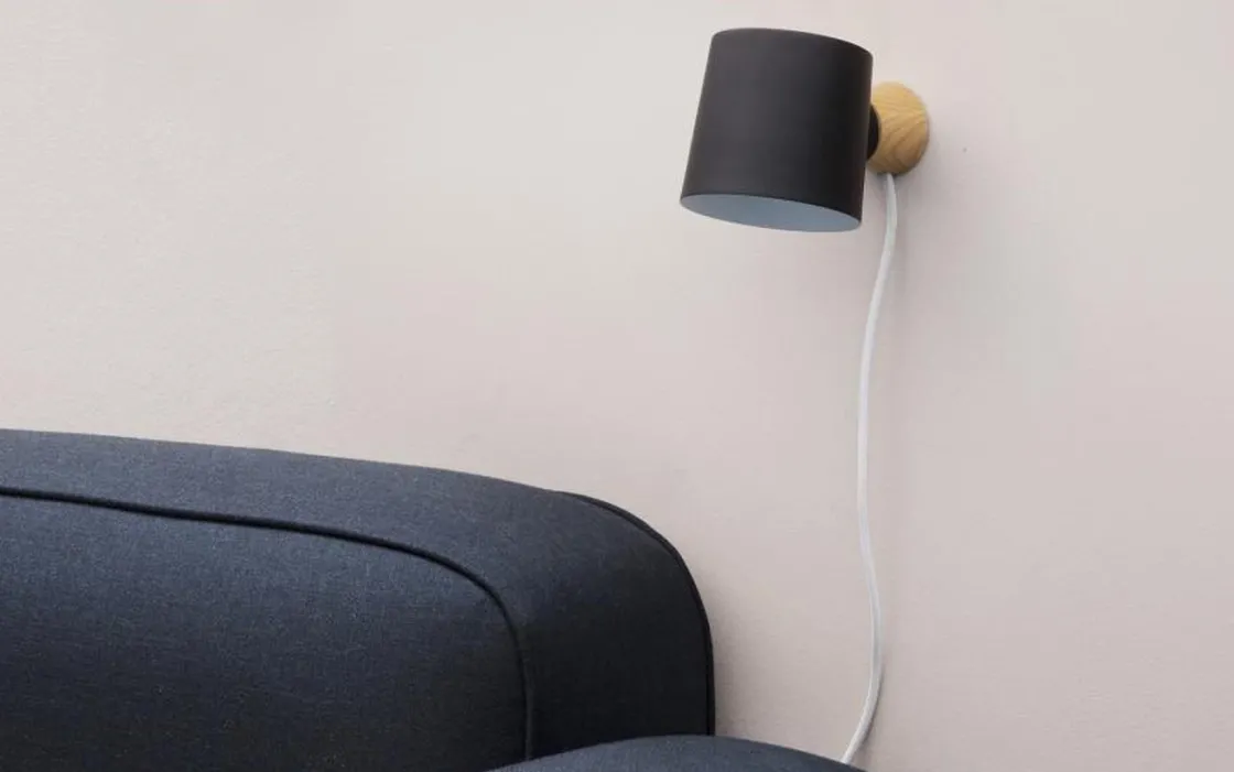 Normann Copenhagen Leselamper<Rise vegglampe, Svart