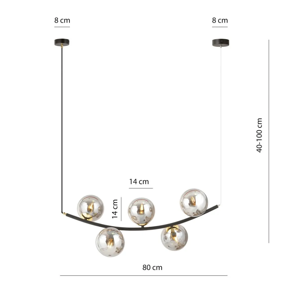 Emibig Kjøkkenbelysning Tak<Ritz takpendel 5-lys