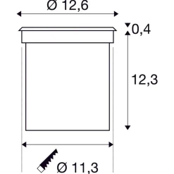 Slv Uplights<Rocci 125 rund nedfellbar uplight 6W 3000 Kelvin IP67