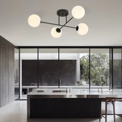 Emibig Kjøkkenbelysning Tak|Taklamper / Takplafonder<Roma taklampe 4-lys - Svart/Opal