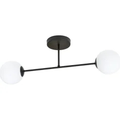 Emibig Kjøkkenbelysning Tak|Taklamper / Takplafonder<Roma taklampe 2-lys - Svart/Opal