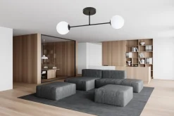 Emibig Kjøkkenbelysning Tak|Taklamper / Takplafonder<Roma taklampe 2-lys - Svart/Opal