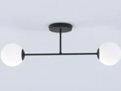 Emibig Kjøkkenbelysning Tak|Taklamper / Takplafonder<Roma taklampe 2-lys - Svart/Opal