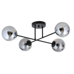 Emibig Kjøkkenbelysning Tak|Taklamper / Takplafonder<Roma taklampe 4-lys - Svart/Røykfarget