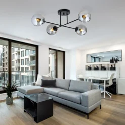 Emibig Kjøkkenbelysning Tak|Taklamper / Takplafonder<Roma taklampe 4-lys - Svart/Røykfarget