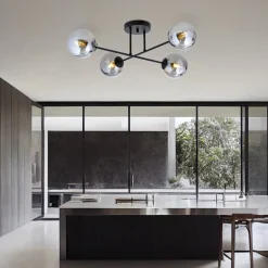 Emibig Kjøkkenbelysning Tak|Taklamper / Takplafonder<Roma taklampe 4-lys - Svart/Røykfarget