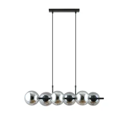 Emibig Kjøkkenbelysning Tak|Takpendler<Rory takpendel 6-lys - Svart/Røykfarget