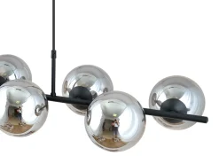 Emibig Kjøkkenbelysning Tak|Takpendler<Rory takpendel 6-lys - Svart/Røykfarget