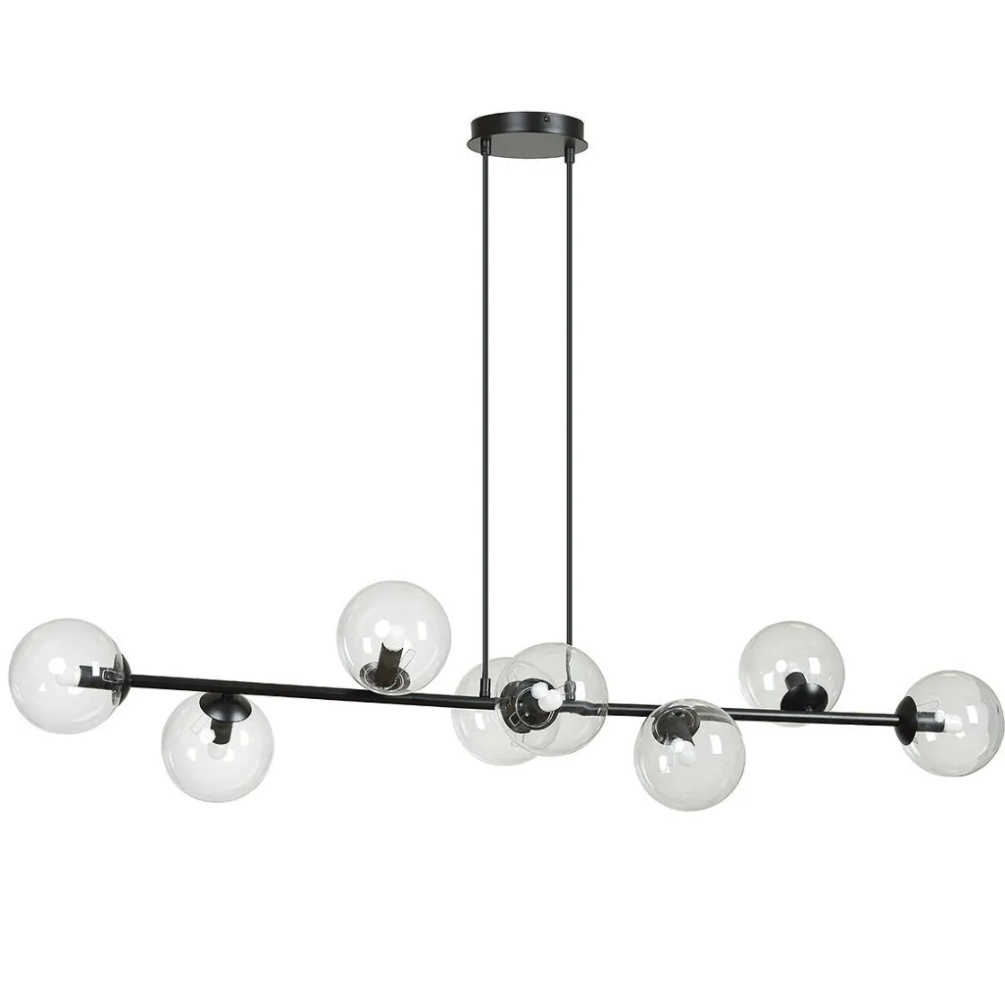 Emibig Kjøkkenbelysning Tak|Takpendler<Rossi takpendel 8 lys - Svart/Klartglass