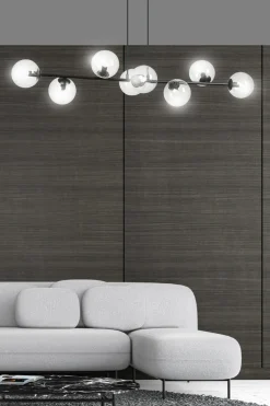 Emibig Kjøkkenbelysning Tak|Takpendler<Rossi takpendel 8 lys - Svart/Klartglass