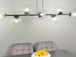 Emibig Kjøkkenbelysning Tak|Takpendler<Rossi takpendel 8 lys - Svart/Klartglass