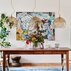 EBB & FLOW Kjøkkenbelysning Tak|Takpendler<Rowan takpendel 39 cm Kastanjebrun/gull