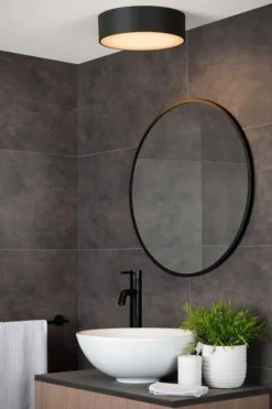 Lucide Baderomsbelysning Tak|Kjøkkenbelysning Tak<Roxane round taklampe 25 cm IP54 10 watt 2700 Kelvin -