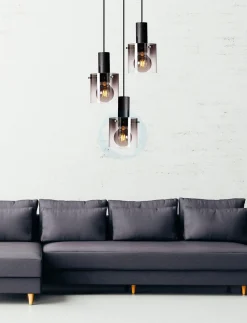 Ms - belysning Kjøkkenbelysning Tak|Takpendler<Roxy rondell 3 lys takpendel - farget glass