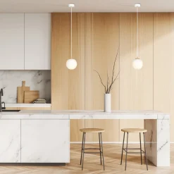 Emibig Kjøkkenbelysning Tak|Takpendler<Royal takpendel - Hvit/Opal/Gullfarget