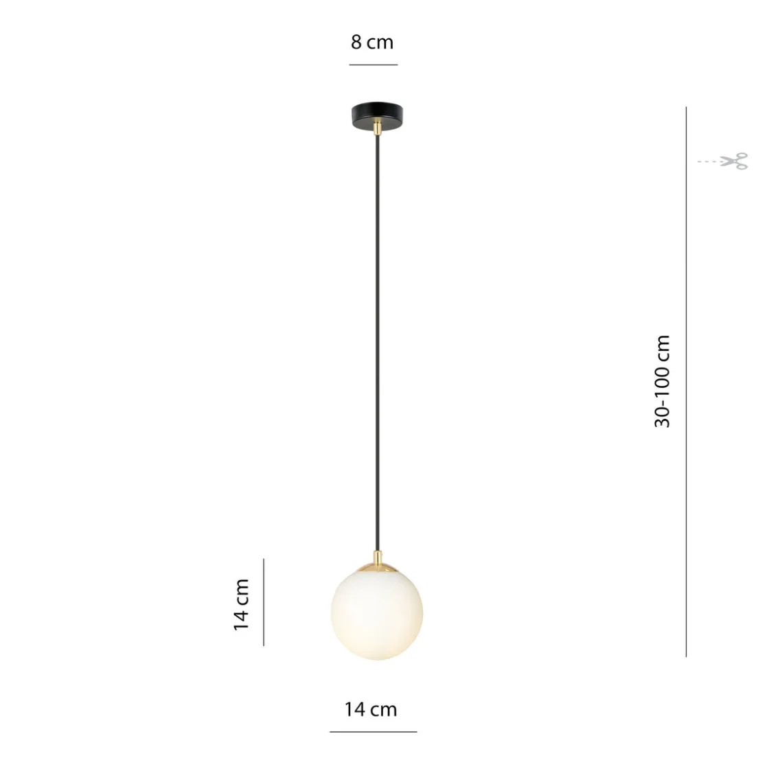Emibig Kjøkkenbelysning Tak|Takpendler<Royal takpendel - Svart/Opal/Gullfarget