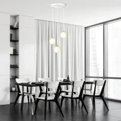 Emibig Kjøkkenbelysning Tak|Takpendler<Royal takpendel 3-lys - Hvit/Opal/Gullfarget