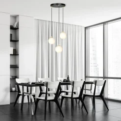 Emibig Kjøkkenbelysning Tak|Takpendler<Royal takpendel 3-lys - Svart/Opal/Gullfarget