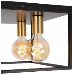 Lucide Kjøkkenbelysning Tak|Taklamper / Takplafonder<Ruben taklampe 36x36 cm 4-lys - Svart/Gullfarget