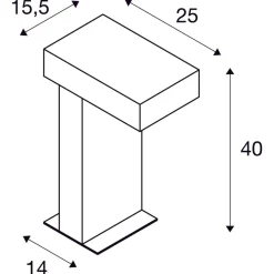 Slv Pullert<y pullert 40 cm IP44