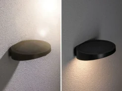 Paulmann Solcellebelysning|Utelamper Med Opp/Ned Lys<Ryse vegglampe utendørs 1,2W 3000 Kelvin m/bevegelses sensor - Solcelle