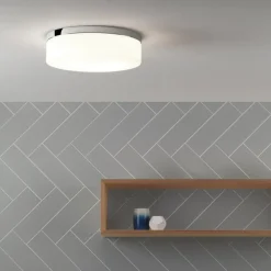 Astro Lighting Baderomsbelysning Tak|Kjøkkenbelysning Tak<Sabina 280 taklampe IP44 E27 - Polert krom/Opal