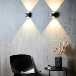 LOOM Design Utelamper Med Opp/Ned Lys|Baderomsbelysning Vegg<Saga vegglampe IP65 12W 3000K - Svart