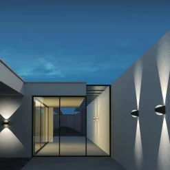 LOOM Design Utelamper Med Opp/Ned Lys|Baderomsbelysning Vegg<Saga vegglampe IP65 12W 3000K - Svart