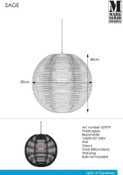 Marksløjd Takpendler Ute|Gulvlamper Ute<Sage takpendel utendørs IP44 - -