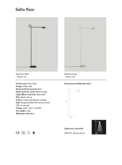 Northern Leselamper Gulv<Salto gulvlampe