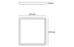 Sg Armaturen As Kjøkkenbelysning Tak|Taklamper / Takplafonder<Sense Surface 600 taklampe 28W 3000K IP20 IK10 Dimbar -