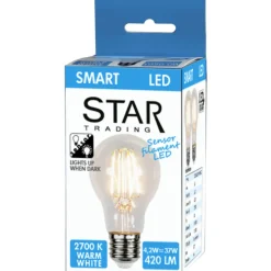 Ms - belysning Led-Lyspærer Med Sensor/Skumringsrelé|Led-Pærer E27 Sokkel<Sensor lyspære LED E27 60mm